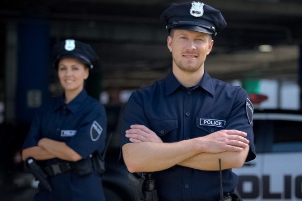 government-police-it-consulting-nh Female and Male police officers.